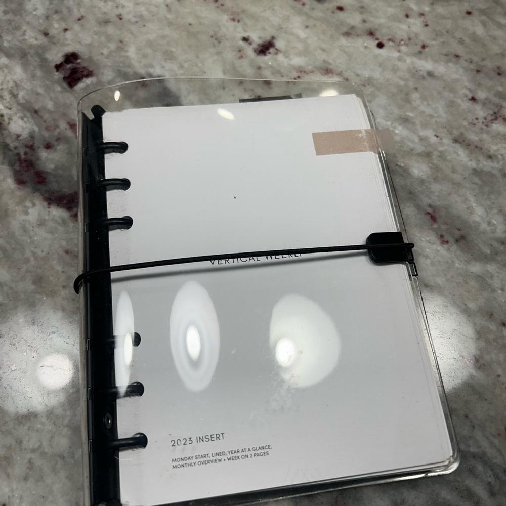 Clear Cover Notebook with Black Binding